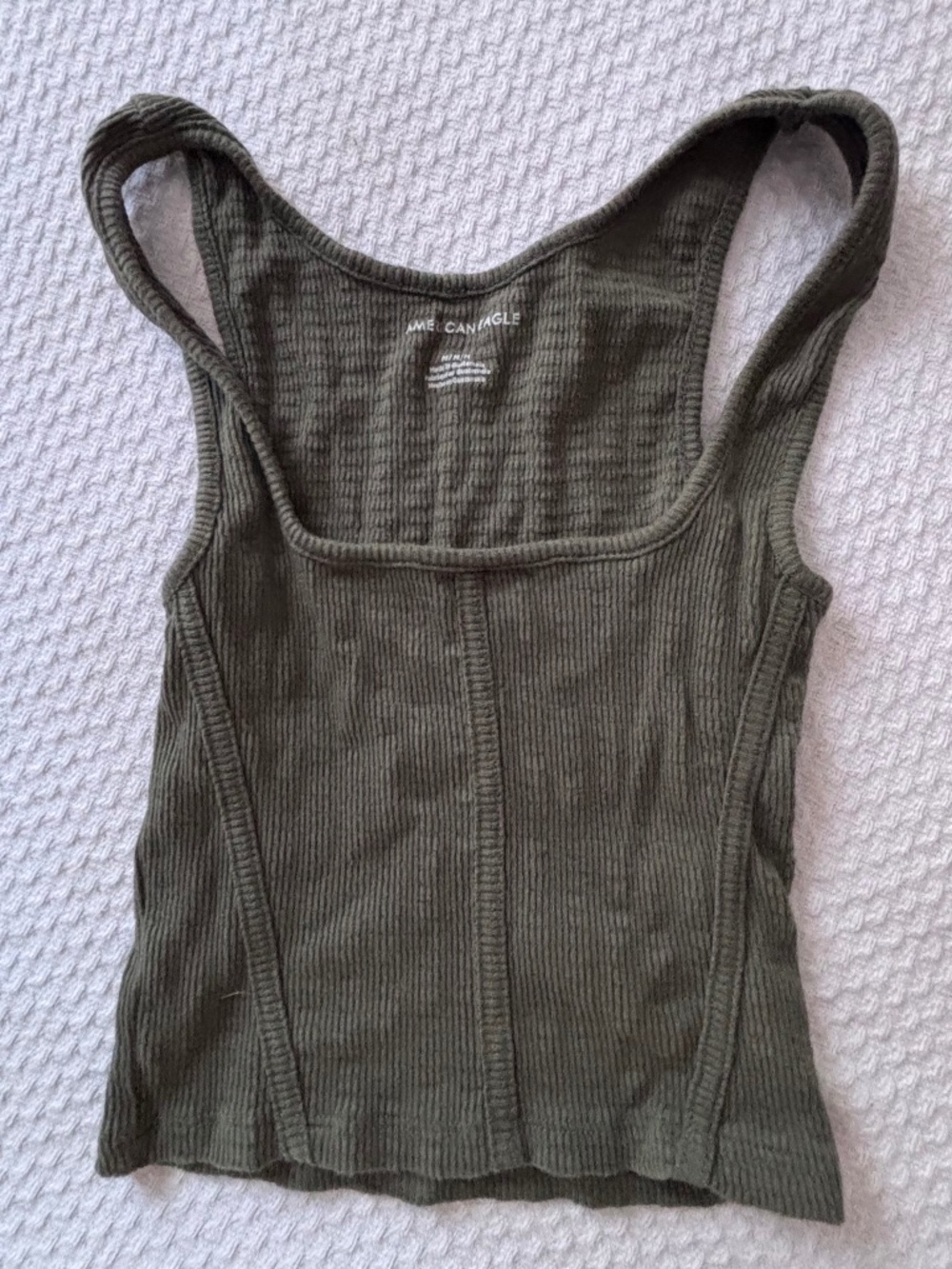AE Army Green Crop Top